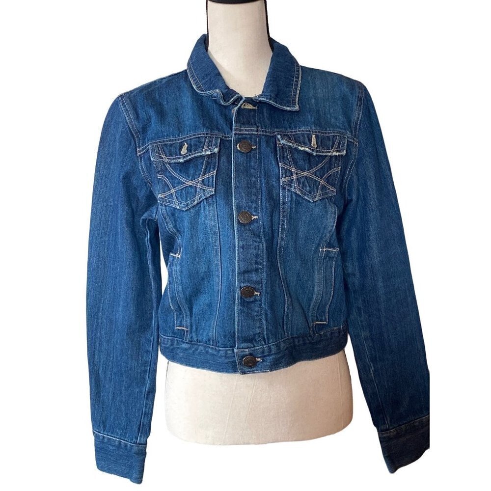Aeropostale blue button up medium wash‎ denim jacket